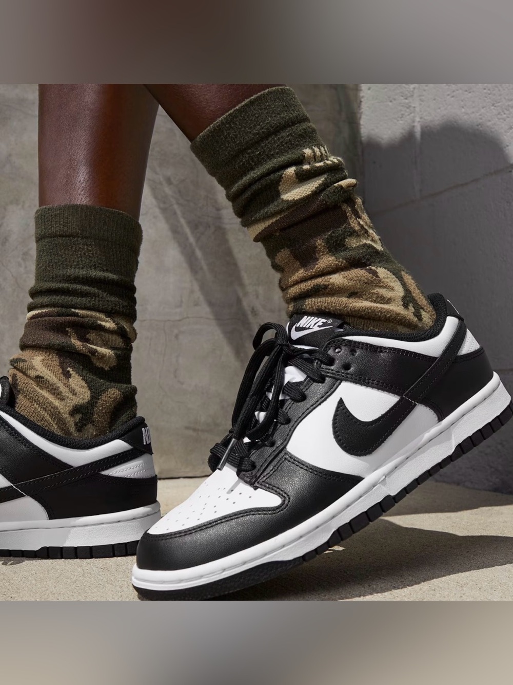 Nike Black and White Low-Top Skate Sneakers - Picture 4 of 14